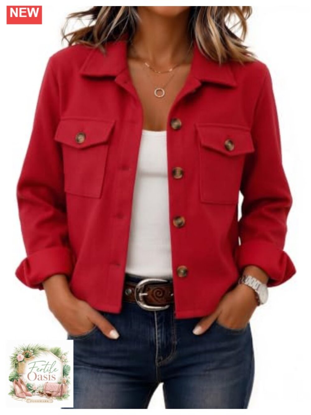 Cropped Plaid Flannel Shacket Jacket for Women With Pockets